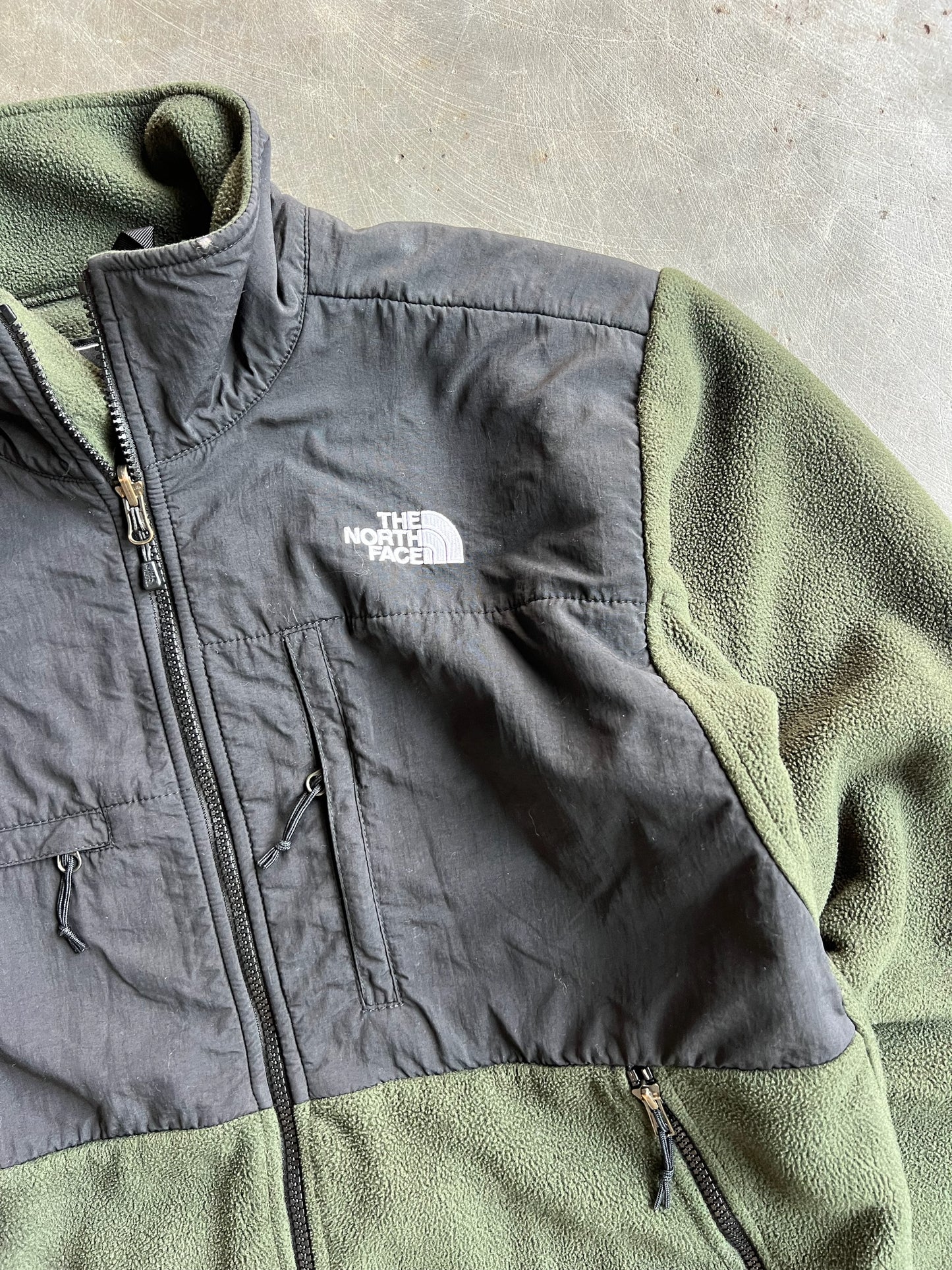 Vintage Deep Green Fleece North Face Zip Up - M