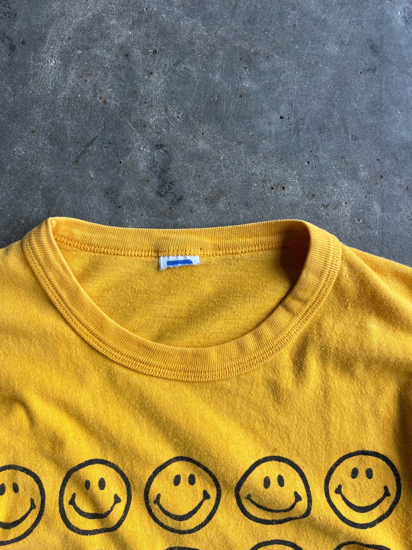 Vintage Yellow Smiley Face Shirt - M