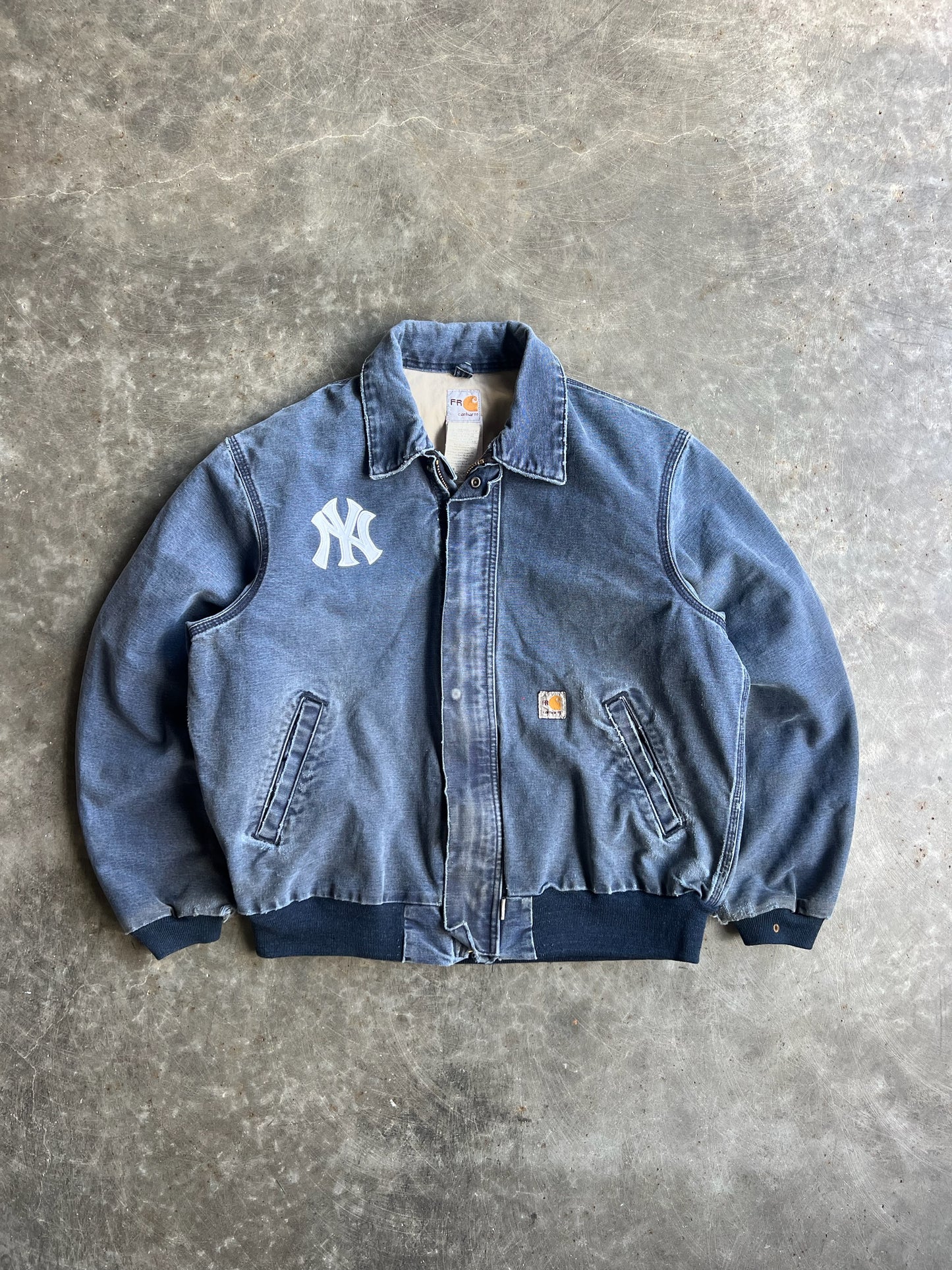 Vintage Navy Yankees FR Carhartt Jacket - L