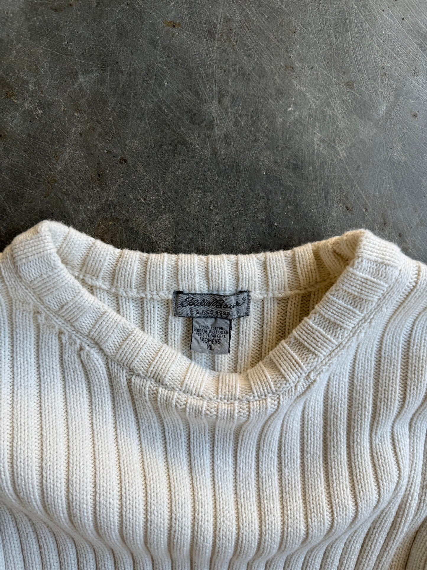 Vintage Cream Eddie Bauer Sweater - XL