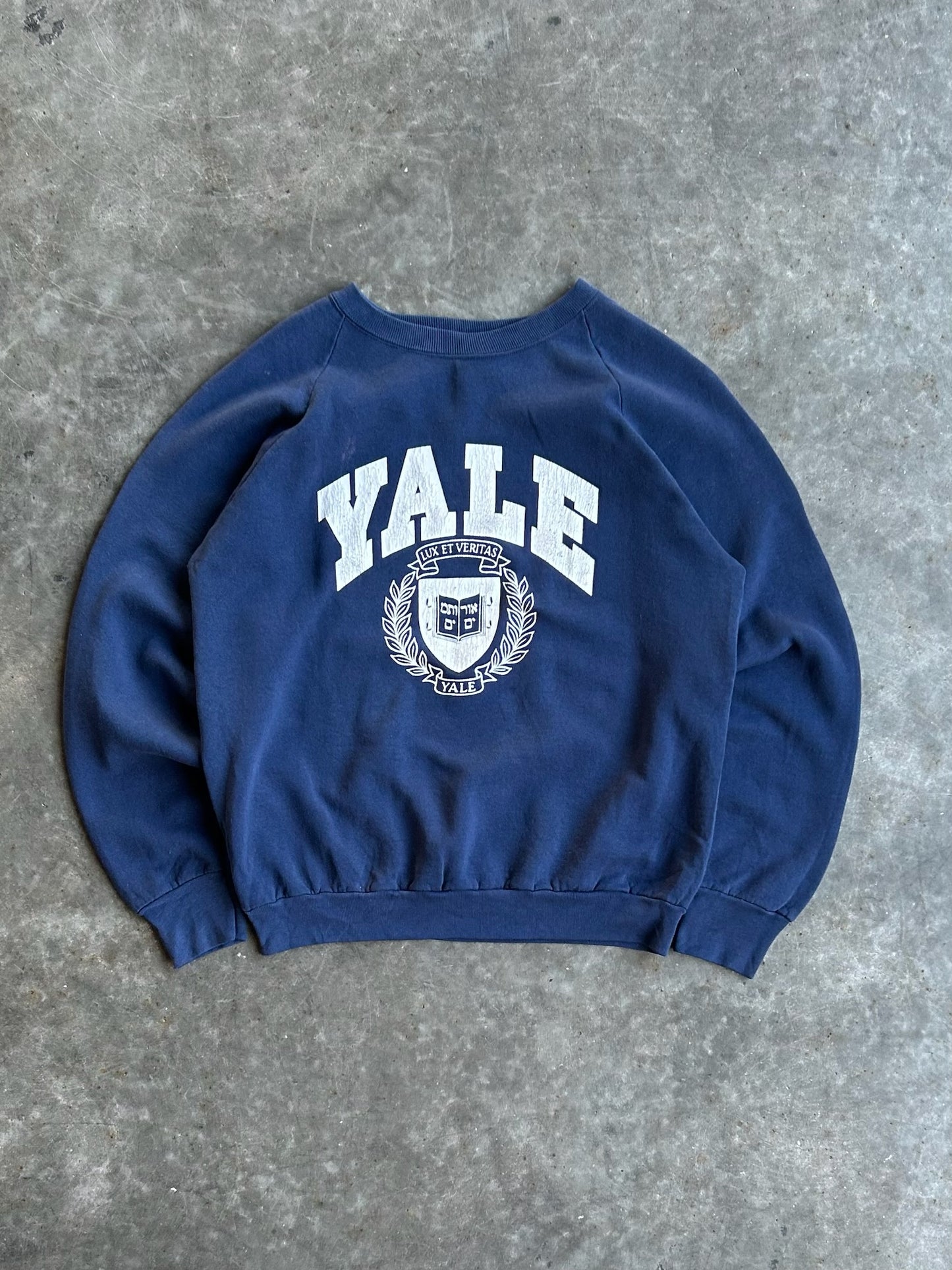 Vintage Navy Yale Crew - L