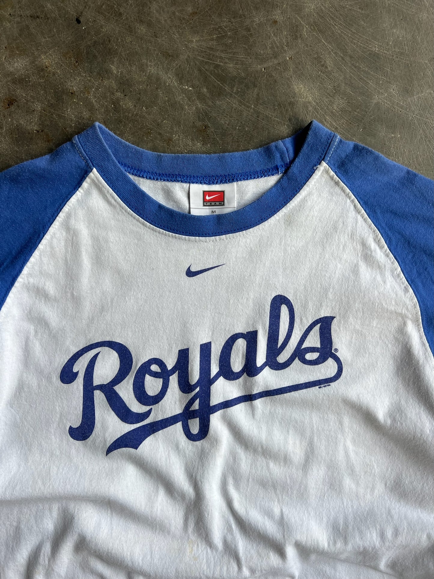 Vintage White/Blue Nike Royals Shirt - M