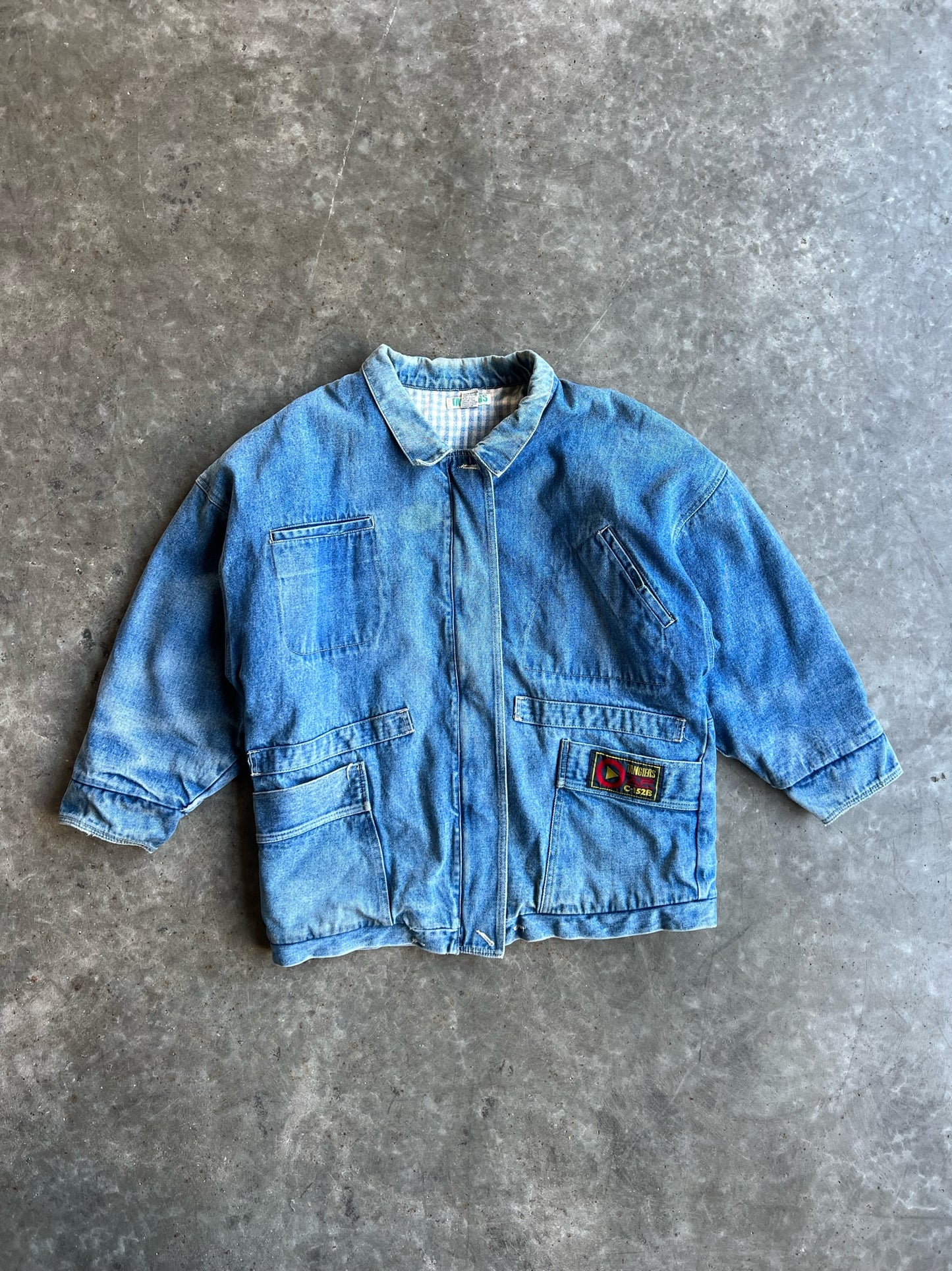 Vintage Tangiers Zip Up Denim Jacket - XXL