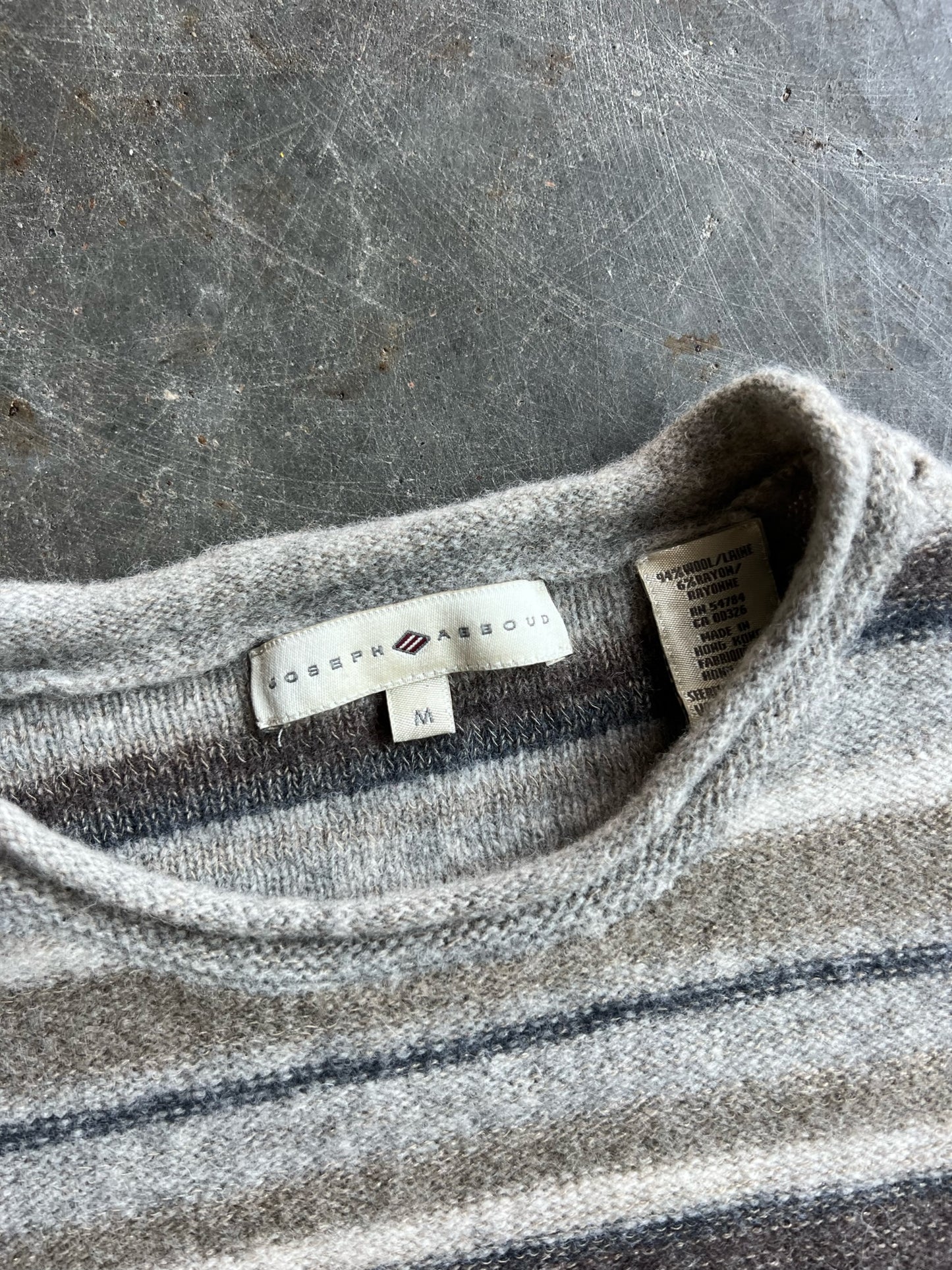 Vintage Joseph Abboud Striped Sweater - M