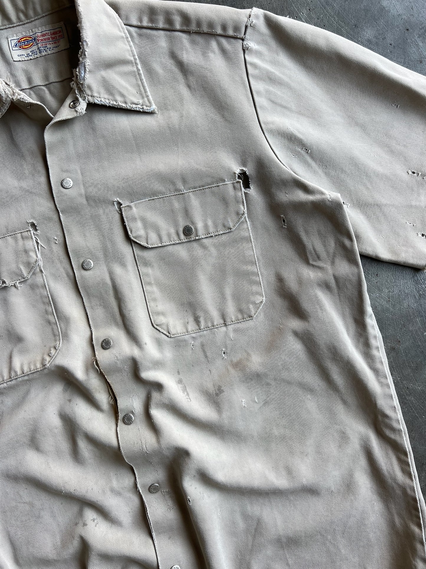 Vintage Dickies Collard Button Up - L