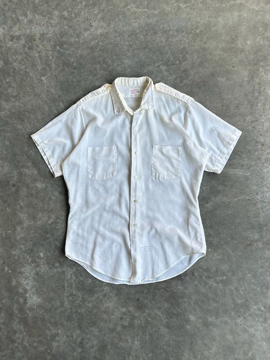 Vintage White Flight Master Button-Up Shirt - M