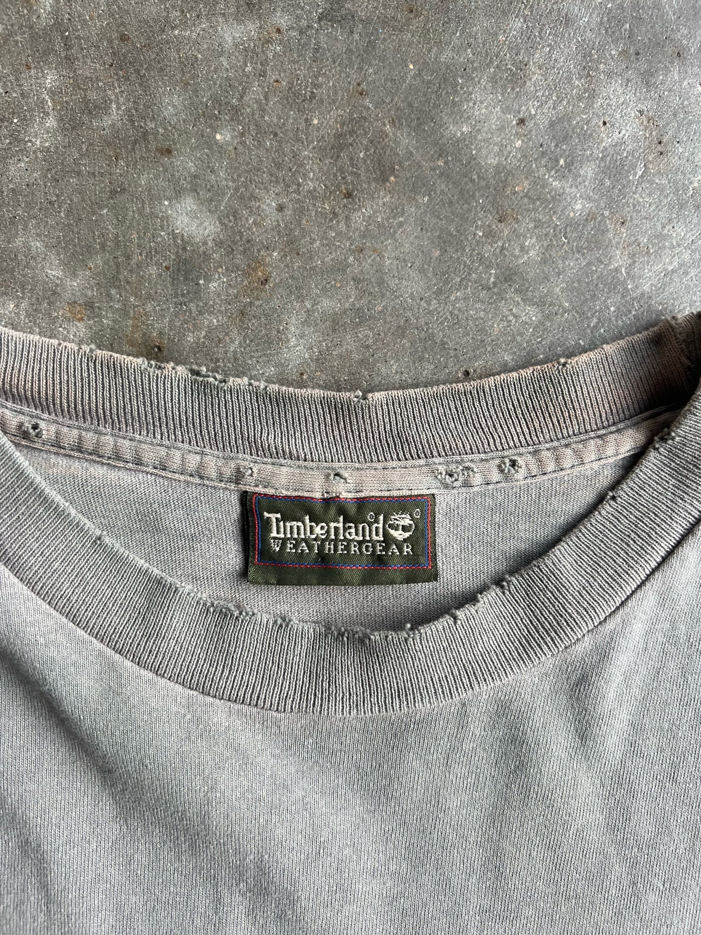 Vintage Grey Embroidered Timberland Shirt - XL