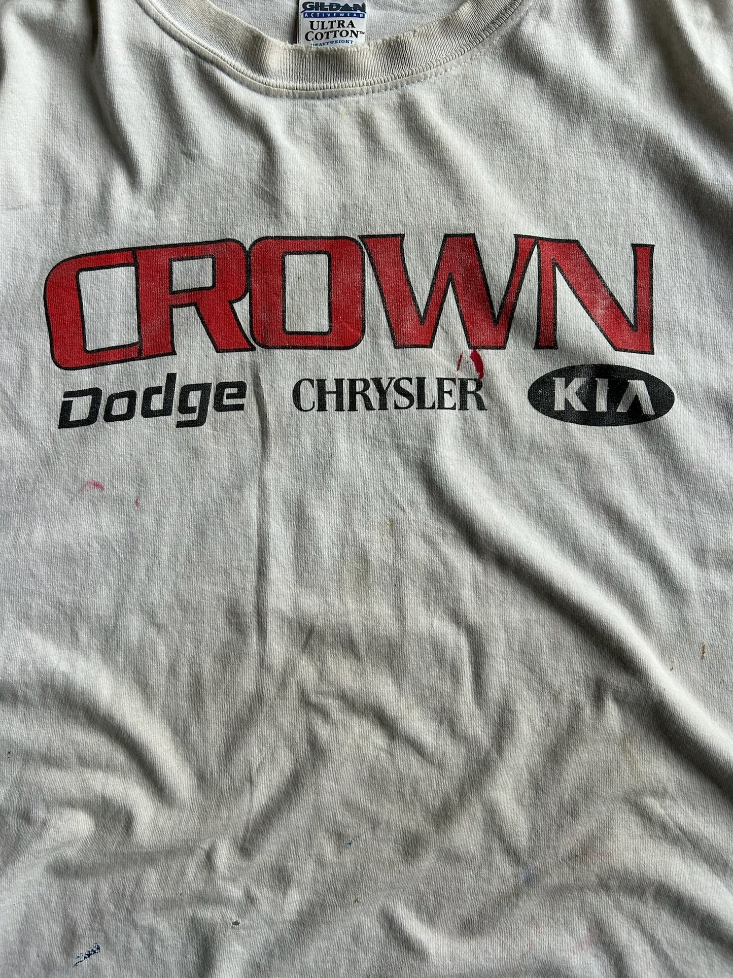 Vintage White Crown Racing Shirt - XL