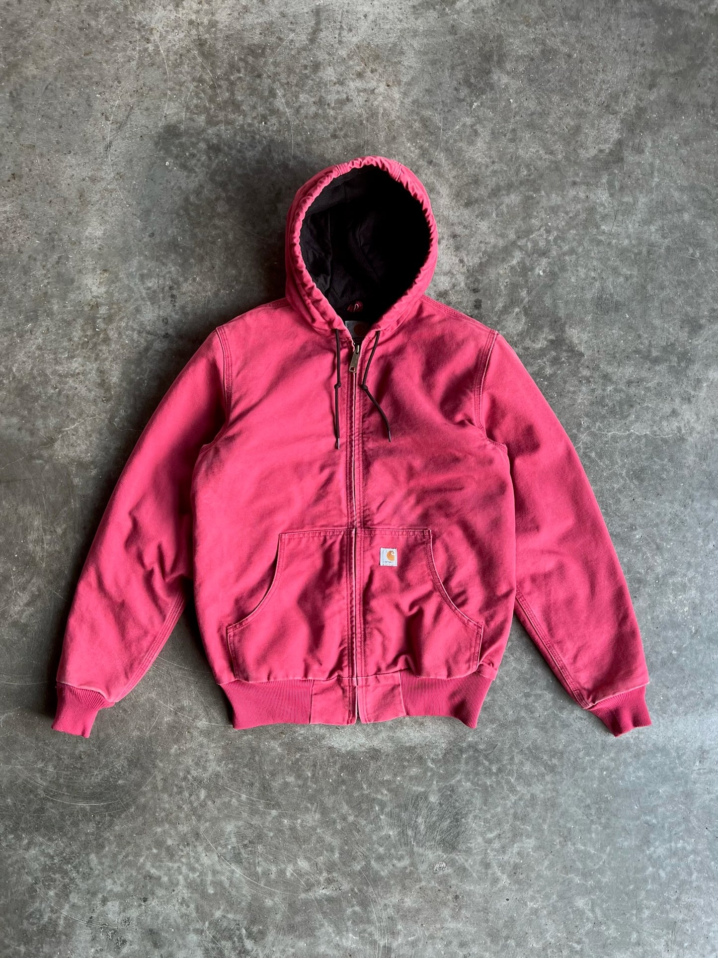 Hot Pink Hooded Carhartt Jacket - XS