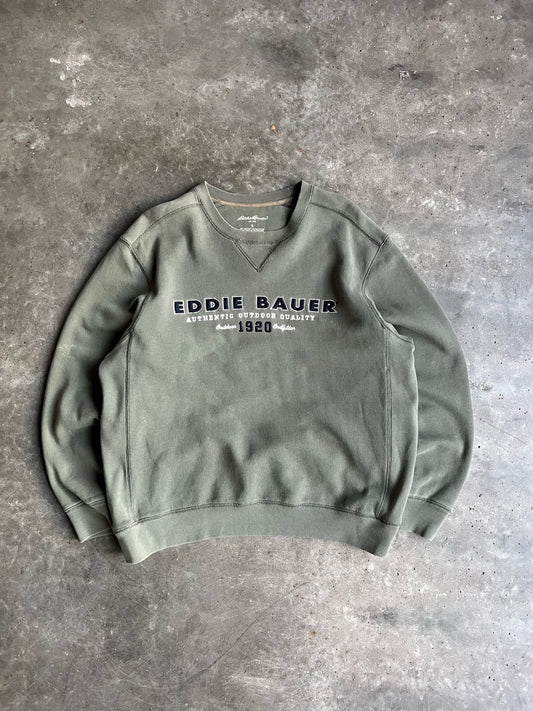 Green Eddie Bauer Crew -  L