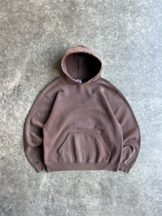 Vintage Brown Jerzees Hoodie - L