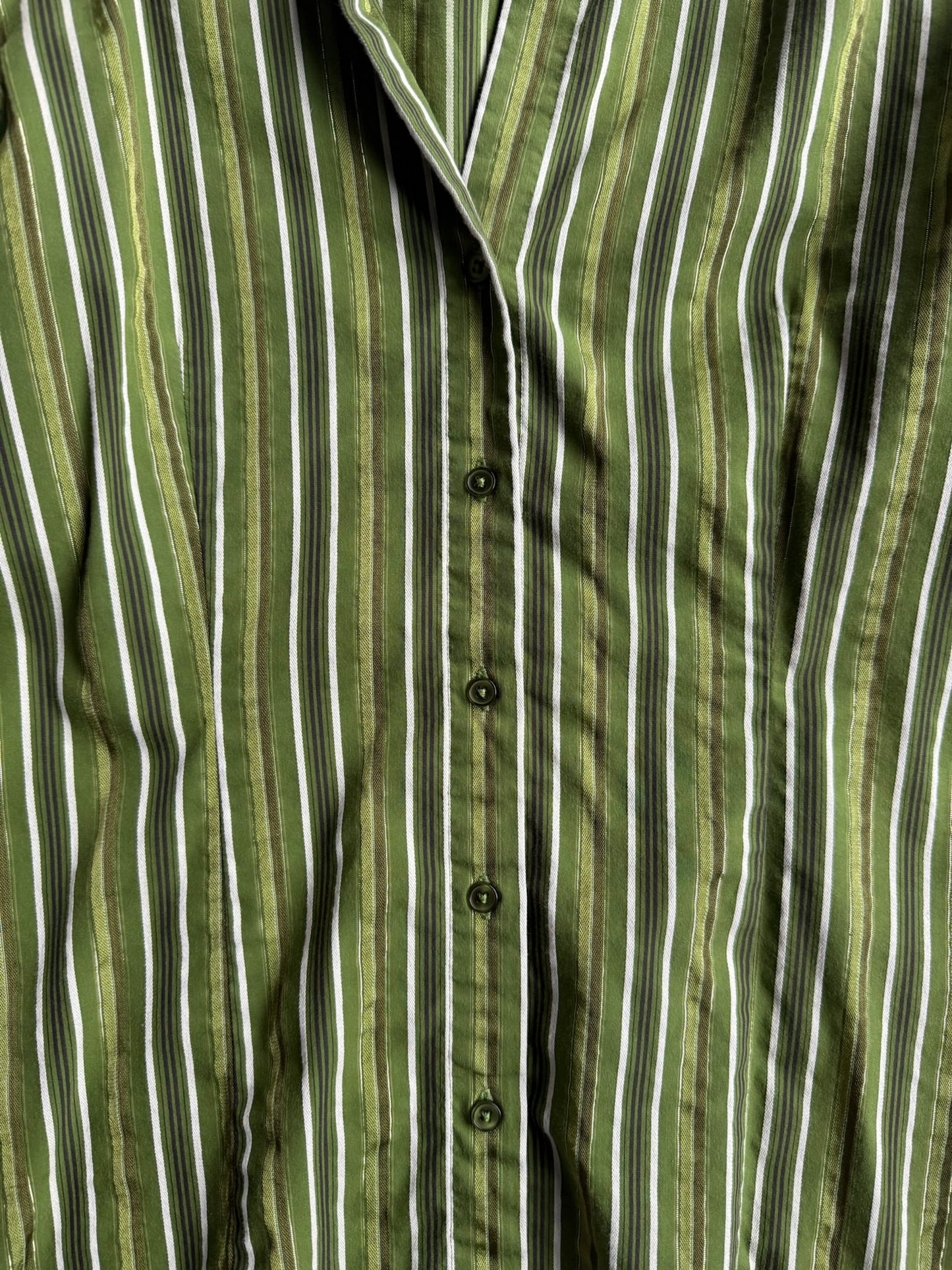 Green Stripe New York Company Button-Up Shirt - S