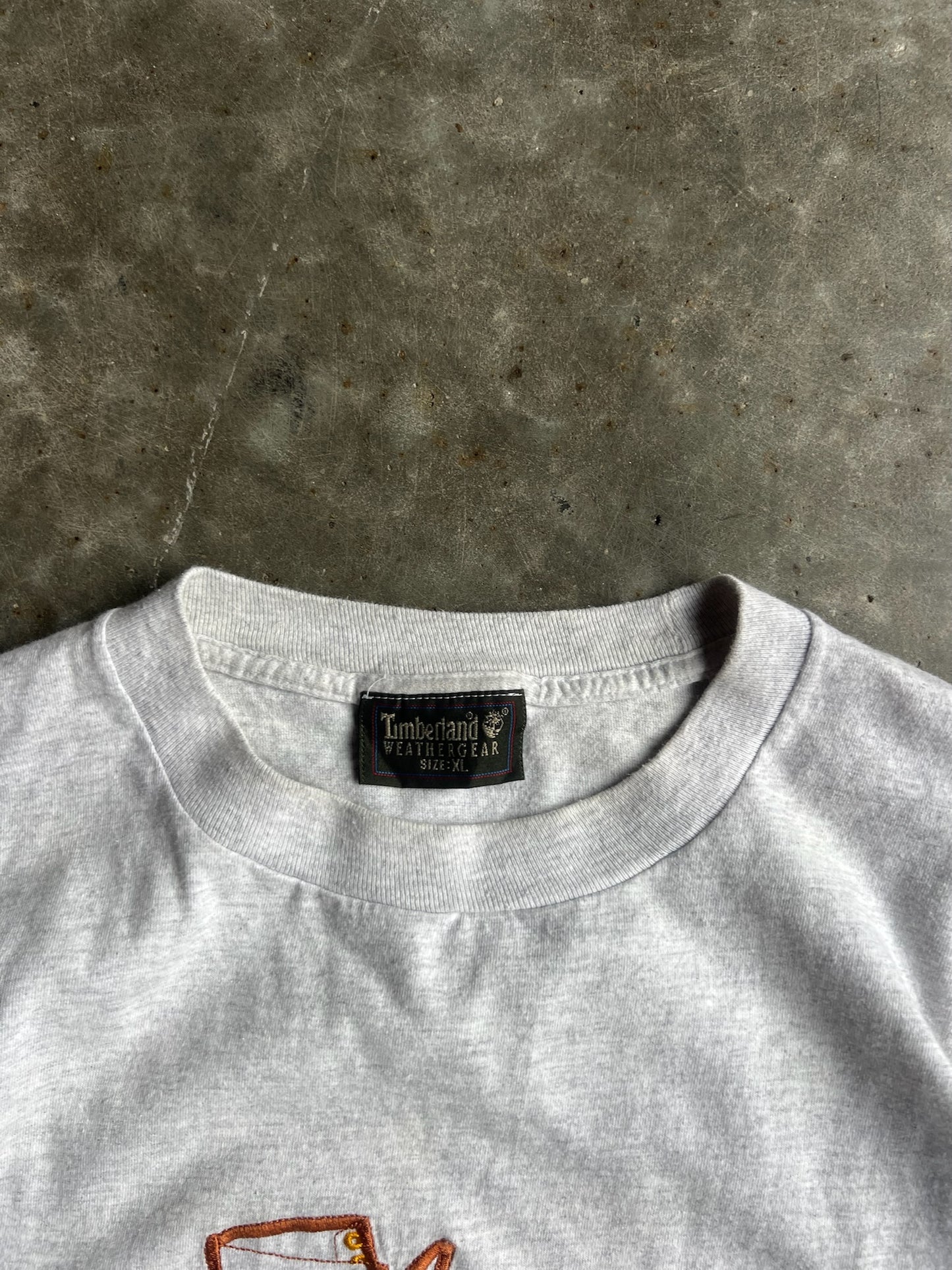 Vintage Grey Embroidered Timberland Shirt - XL