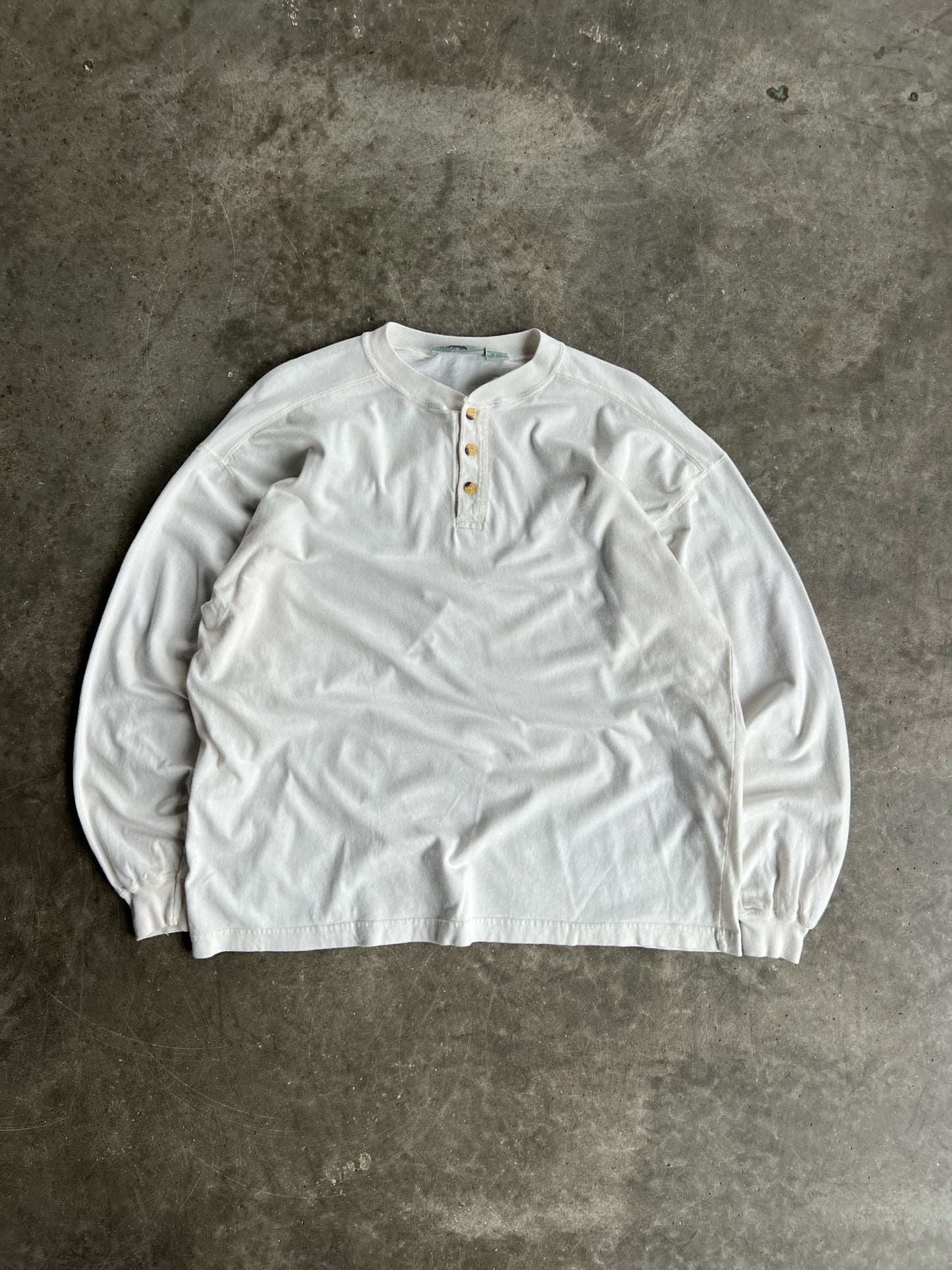 Vintage White Fresno Long Sleeve Shirt - L