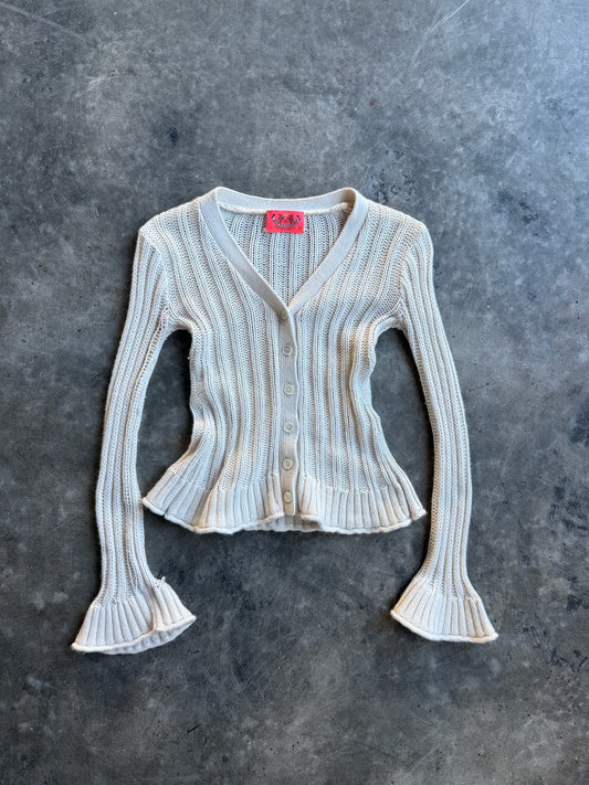 Vintage Juicy Couture Cream Knit Cardigan - XS