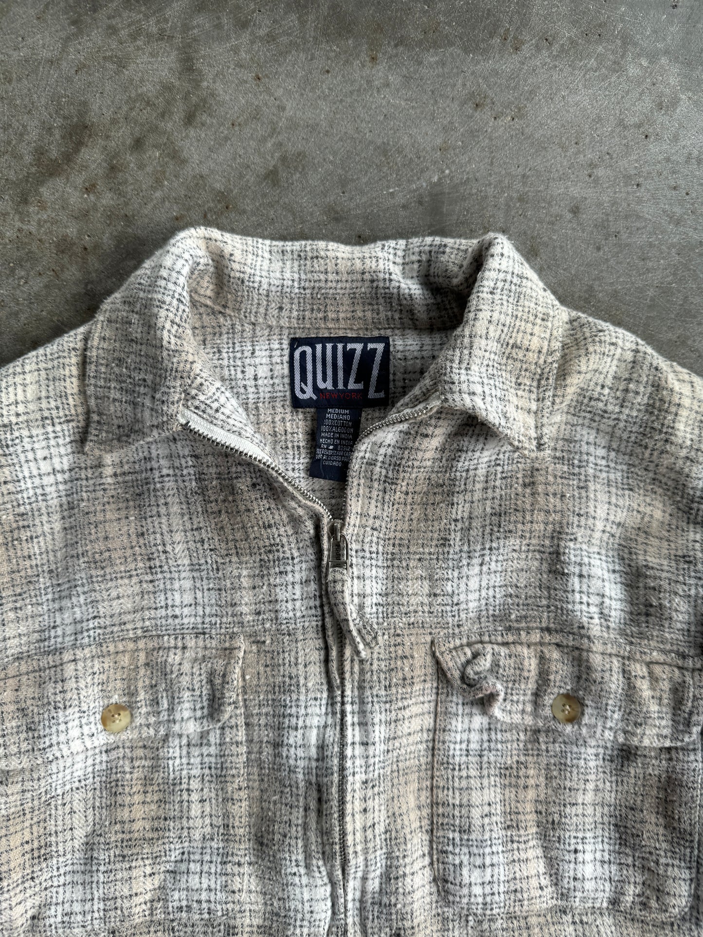 Vintage QUIZZ Zip Up Flannel - M