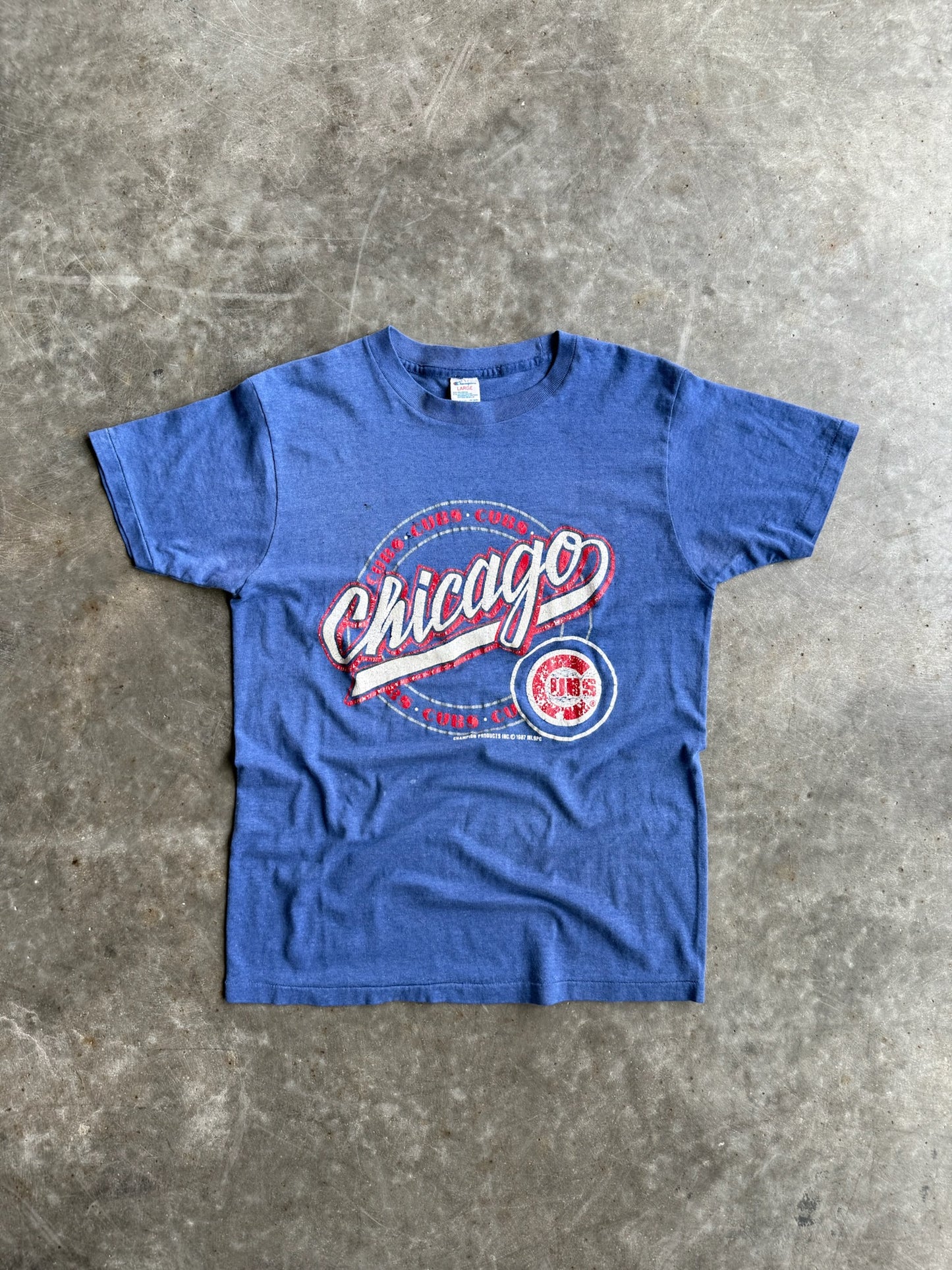 Vintage Single Stitch Chicago Cubs Distressed Tee - L