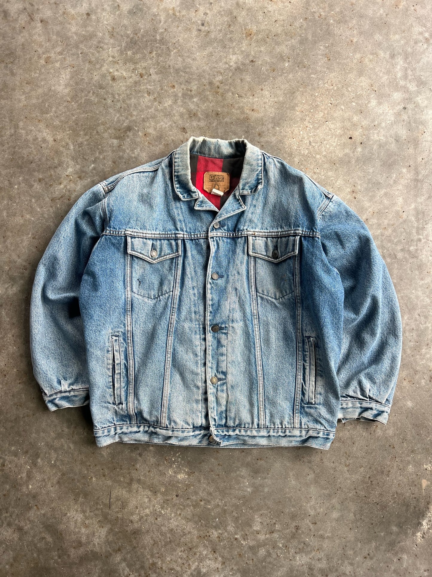Vintage GAP Denim Flannel Lined Jacket - XL