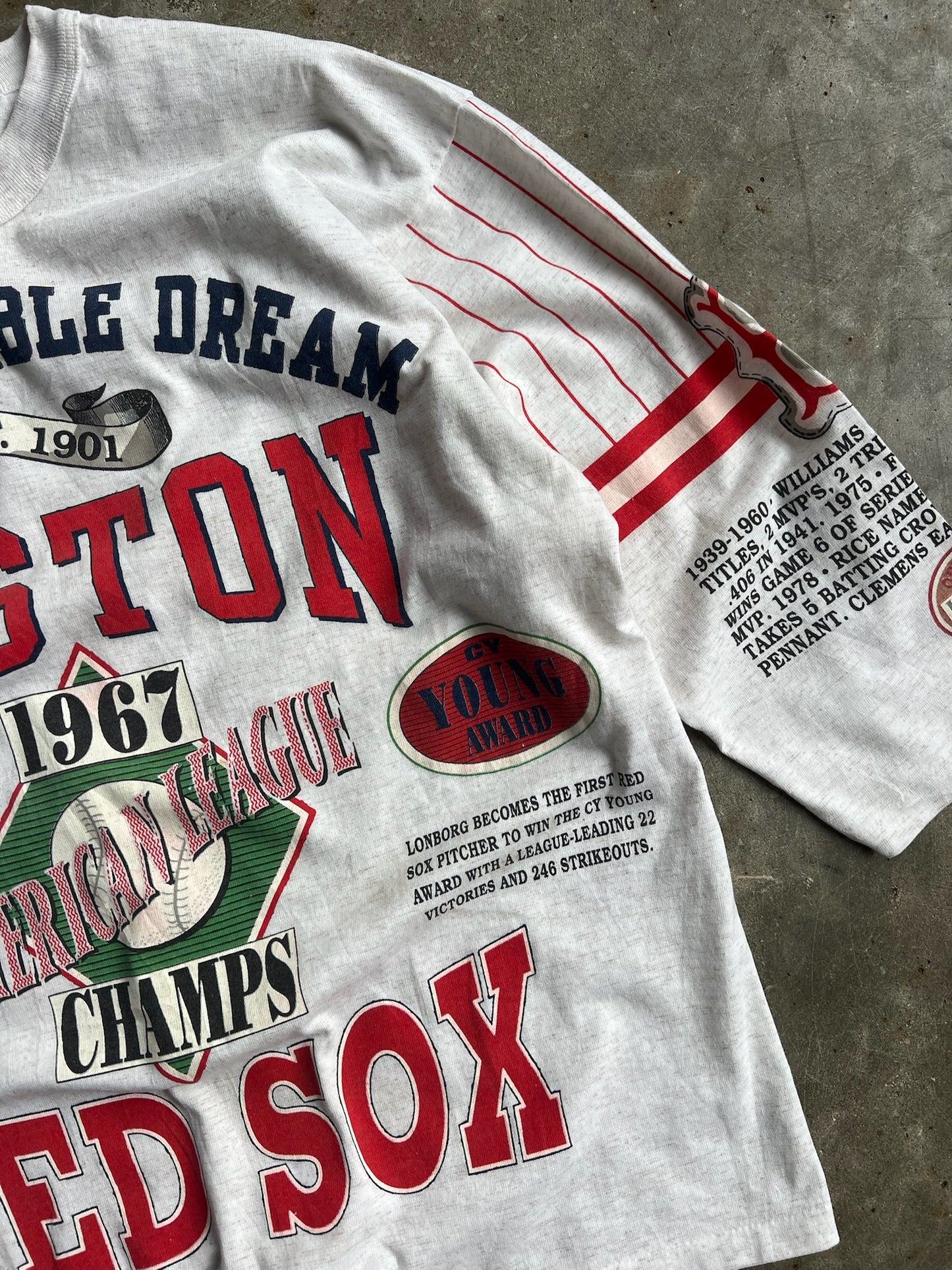 Vintage Boston Red Sox Single Stitch Long Gone Shirt - XL