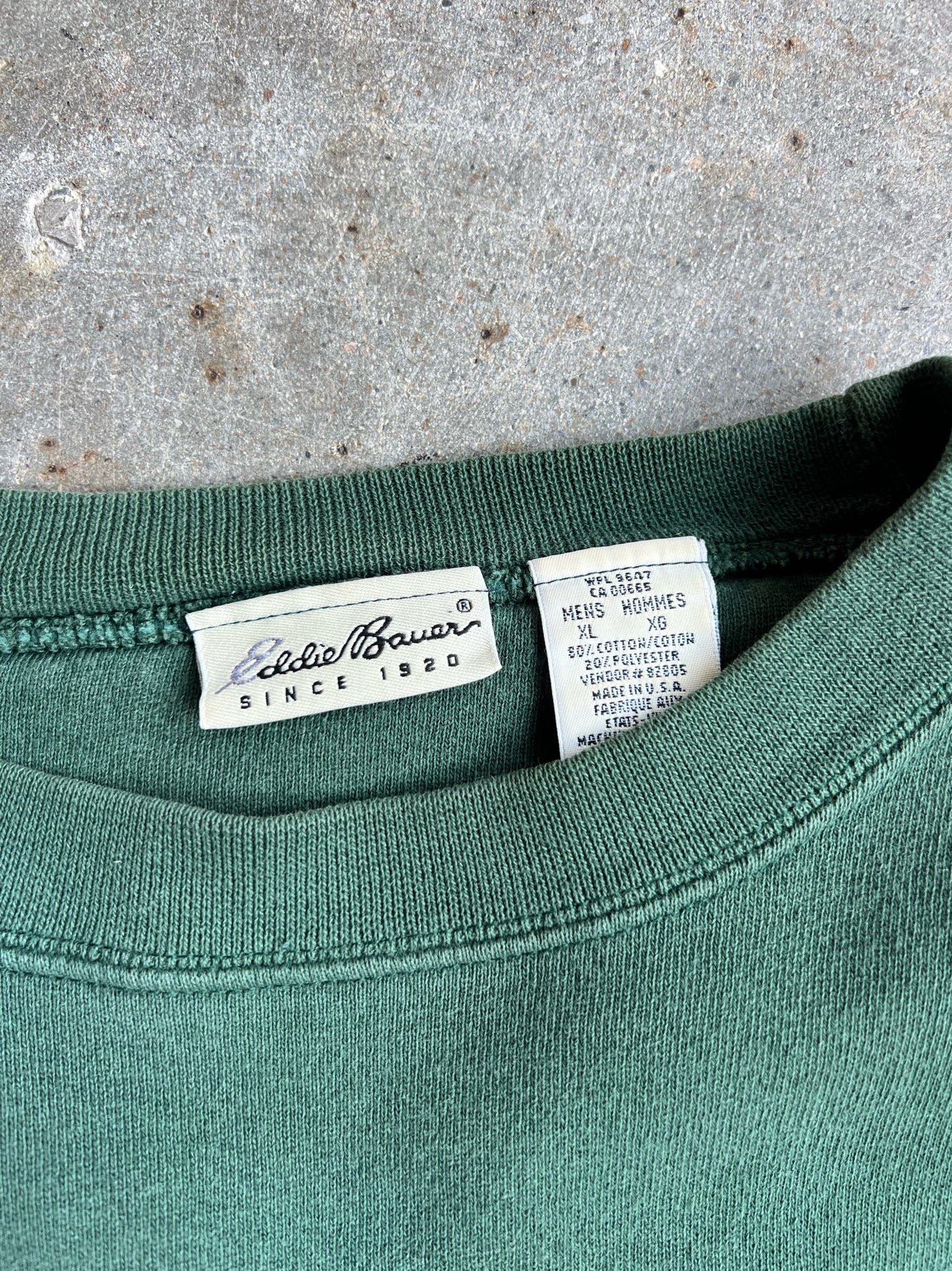 Vintage Green Eddie Bauer Crew -  XL