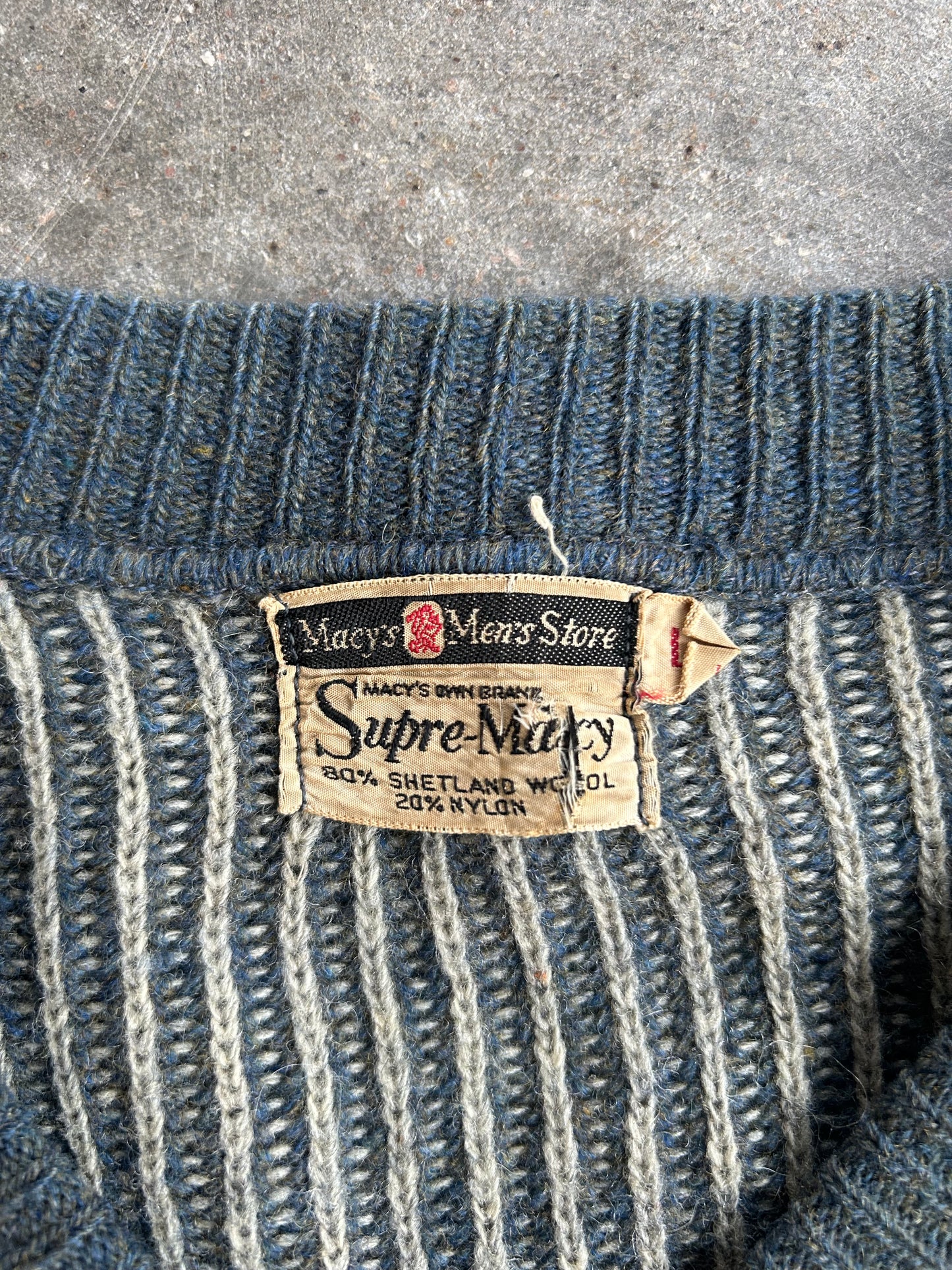 Vintage Supre-Macy Zip Up Sweater - L