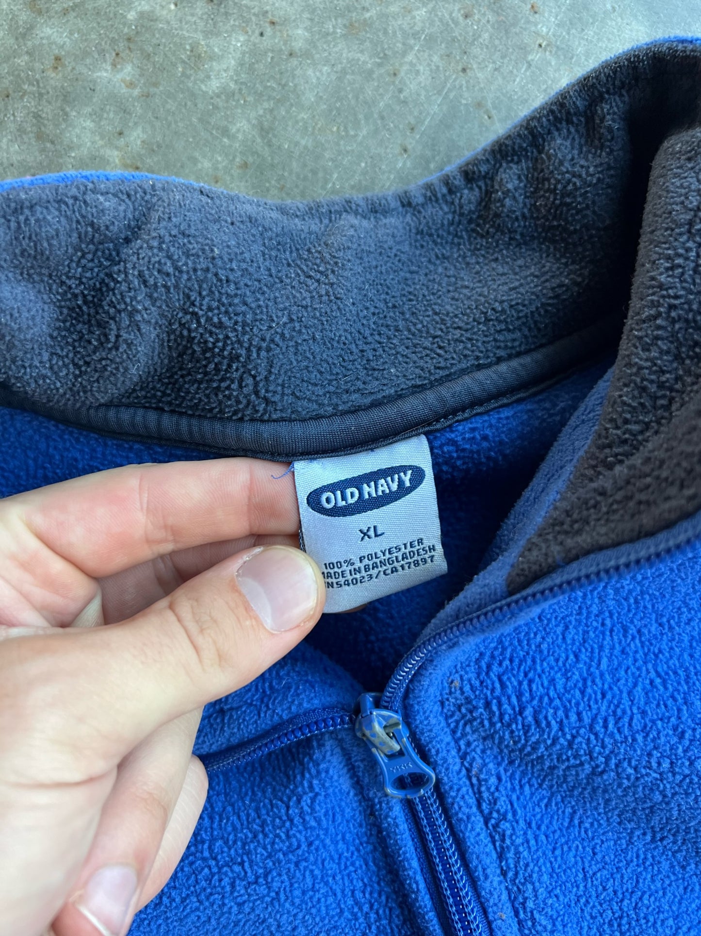 Blue Fleece Old Navy Quarter Zip - XL