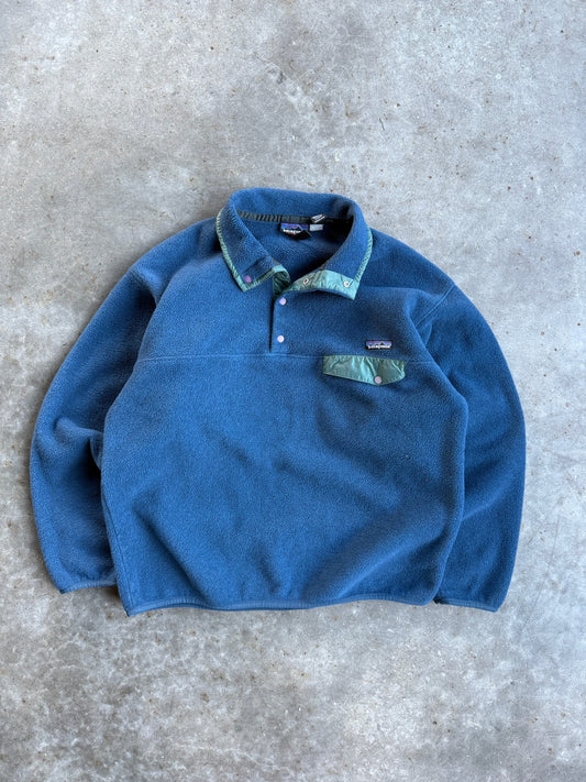 Vintage Teal Patagonia T-Snap Fleece - L