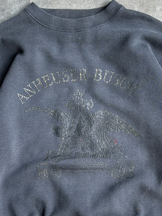 Vintage Black 1992 Anheuser-Busch Crew - M