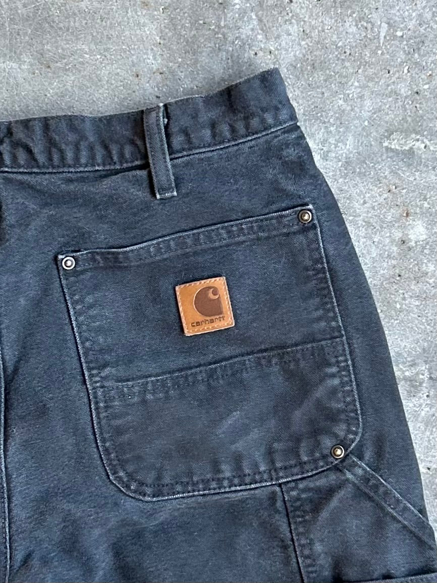 Vintage Black Carhartt Double Knee Carpenter Pants - 29