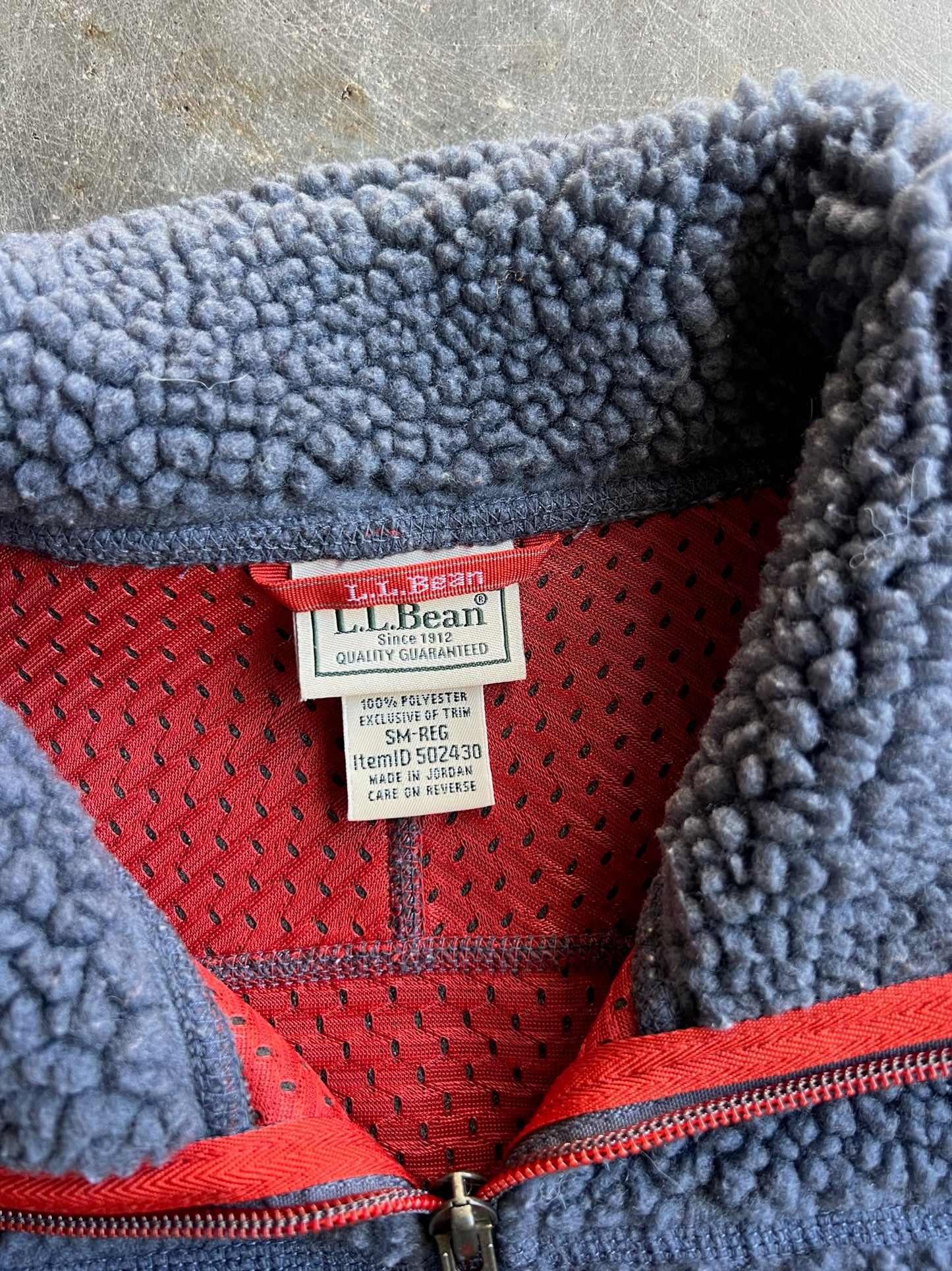 Vintage Grey Fleece LL. Bean Zip Up Vest - S