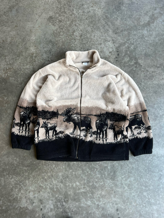 Vintage Fleece Mose Zip Up - L