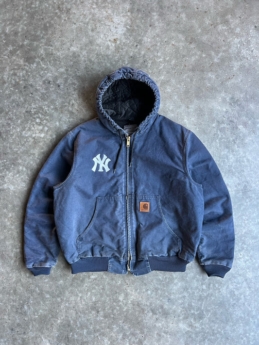 Vintage Yankees Navy Hooded Carhartt Jacket - L