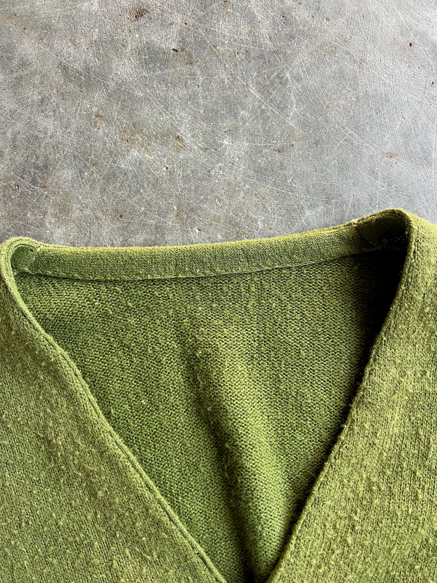 Vintage Olive Green Cardigan - L