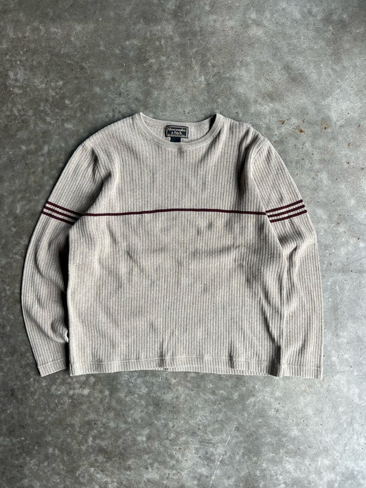 Vintage Tan Stripe Abercrombie Knit Sweater - M