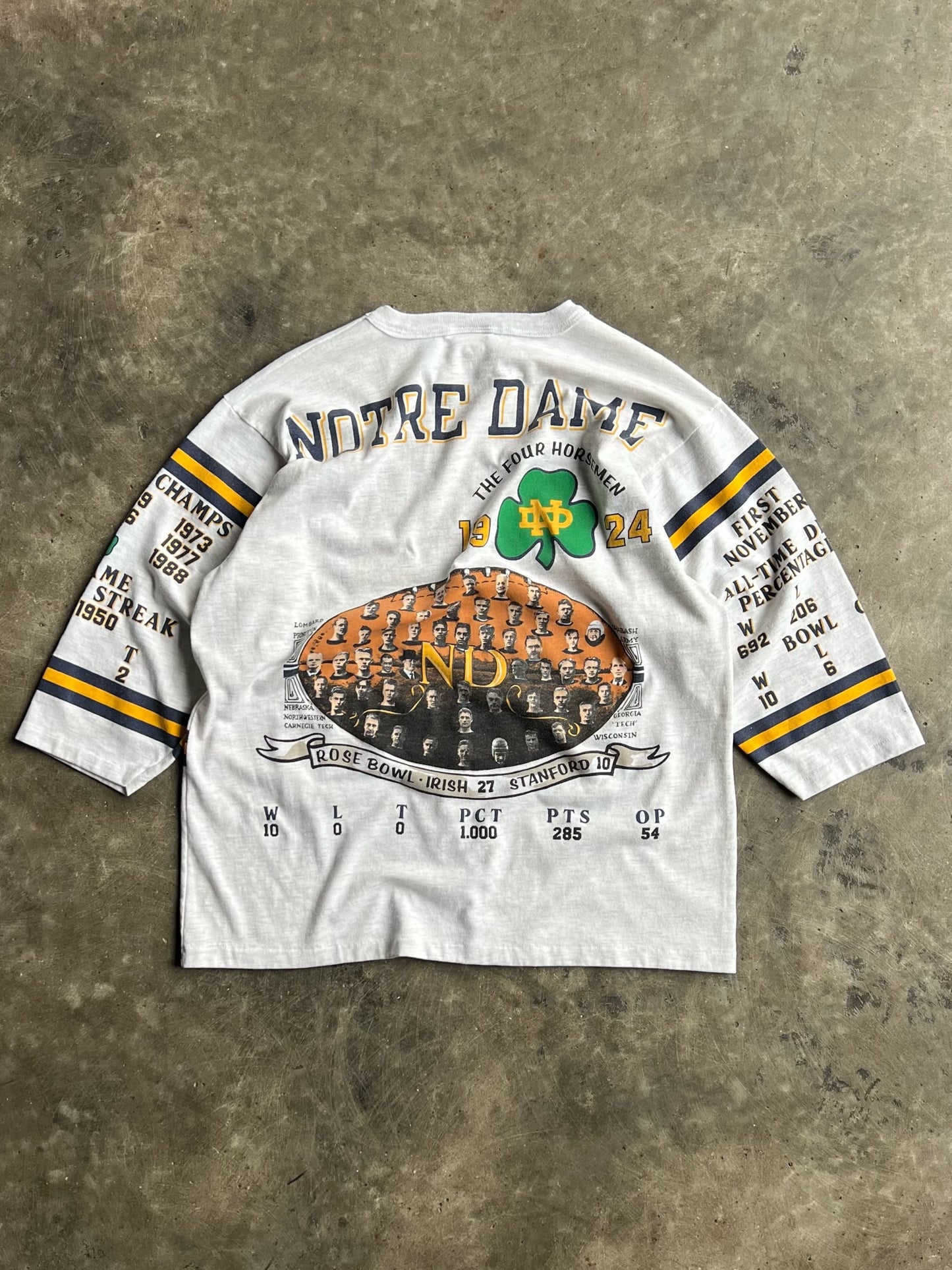 Vintage University Of Notre Dame Long Gone Shirt - L