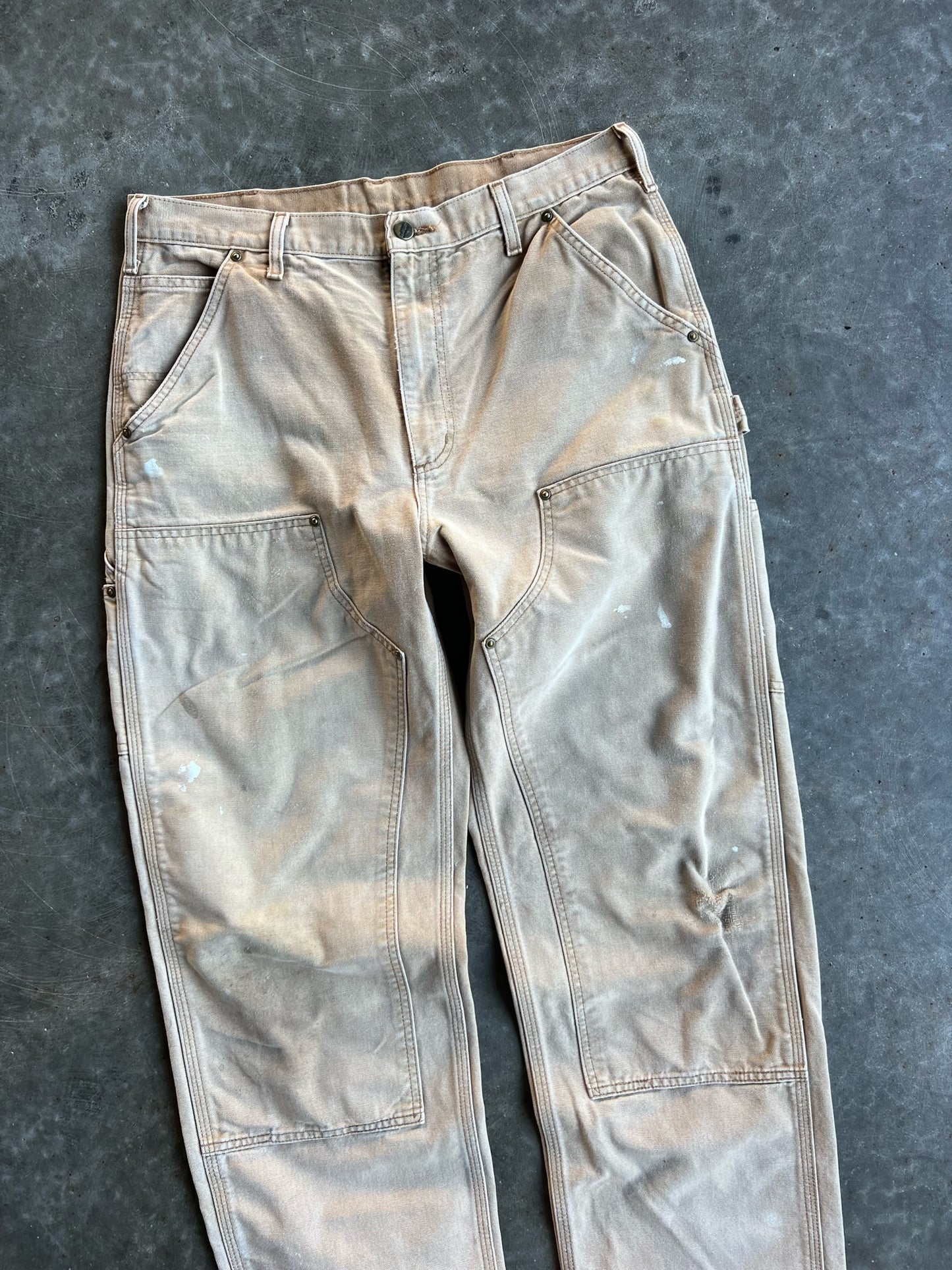 Vintage Tan Carhartt Double Knee Pants - 34