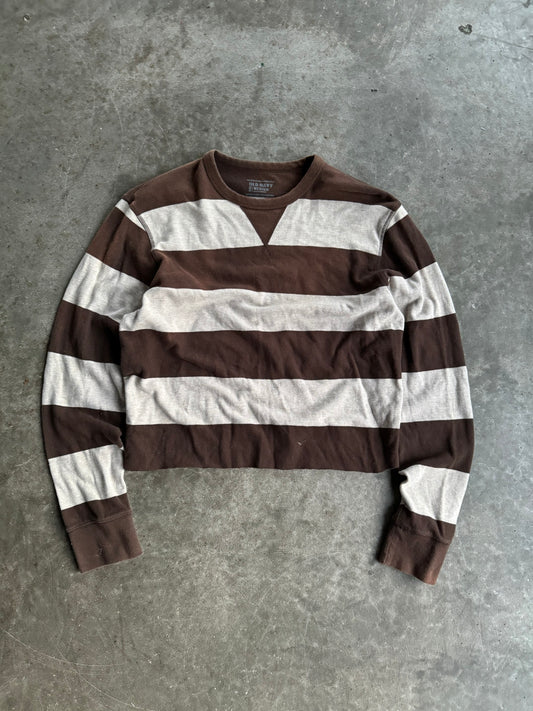 Vintage Old Navy Brown Stripe Long Sleeve Shirt - M