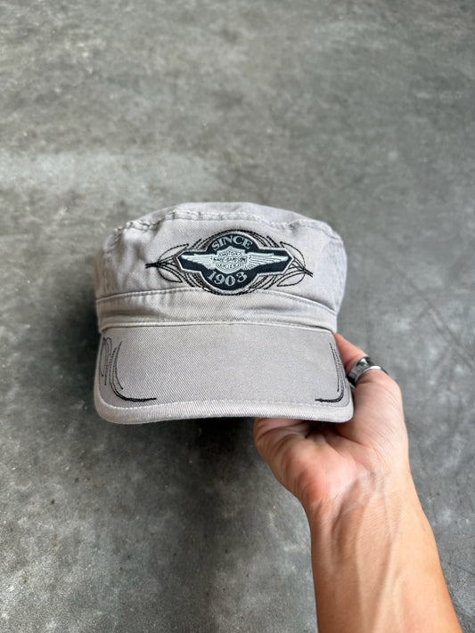 Vintage Grey Harley Davidson Strapback Hat