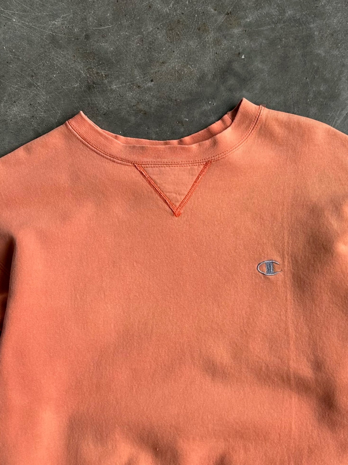 Vintage Orange Champion Faded Crew - M