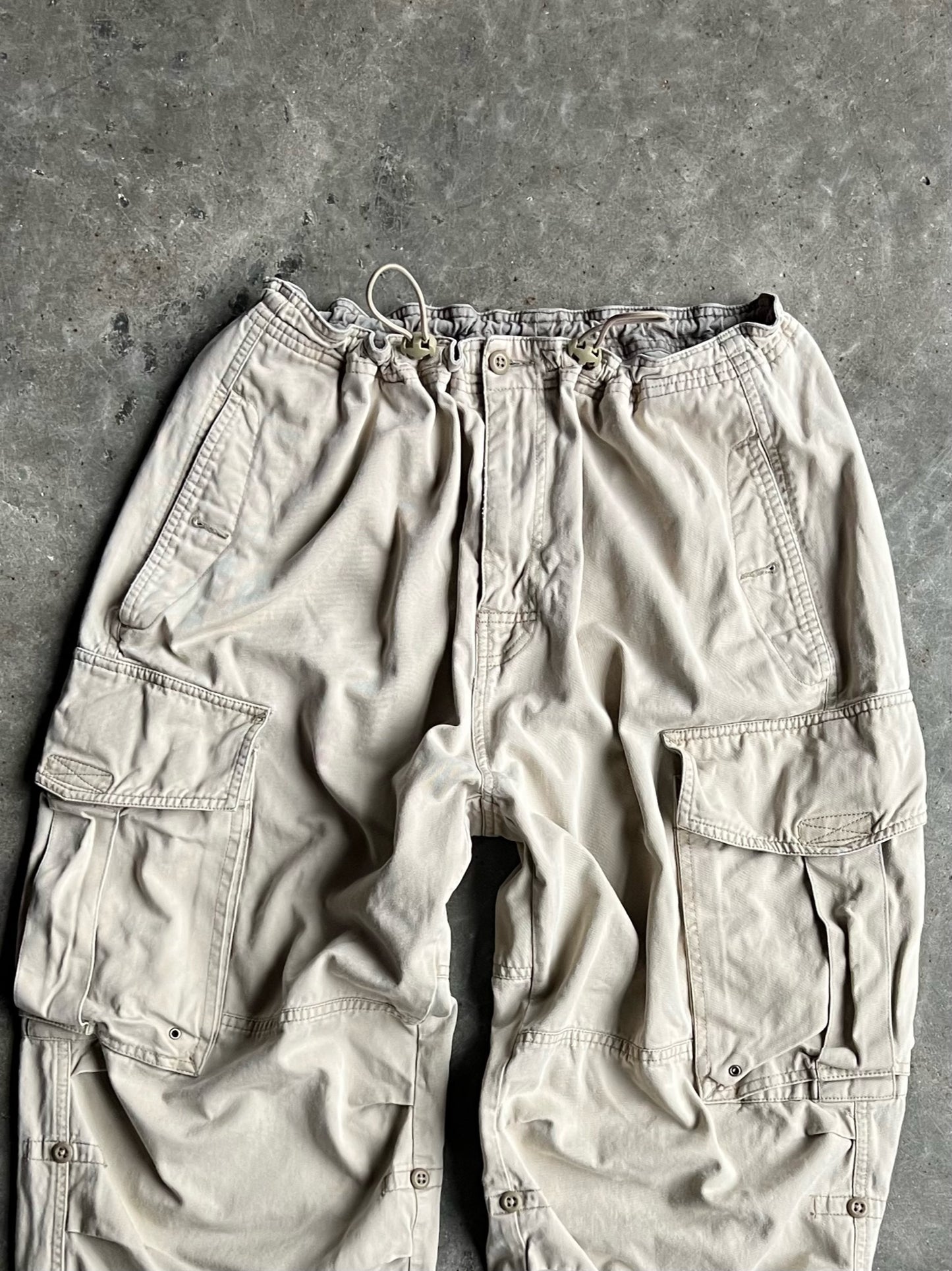 Vintage Khaki Gap Drawstring Utility Pants - L