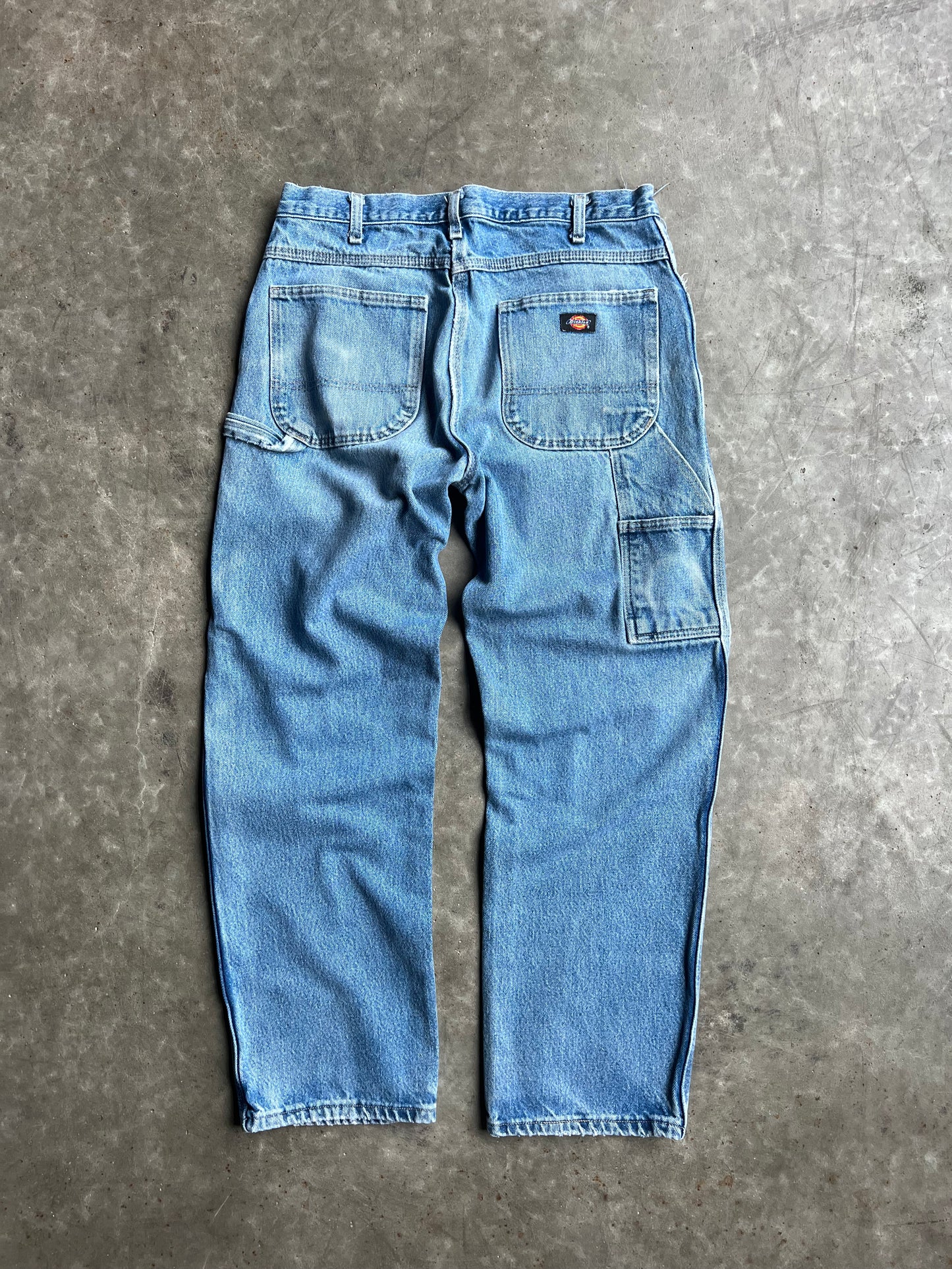 Vintage Medium Wash Distressed Dickies Carpenter Pants - 34