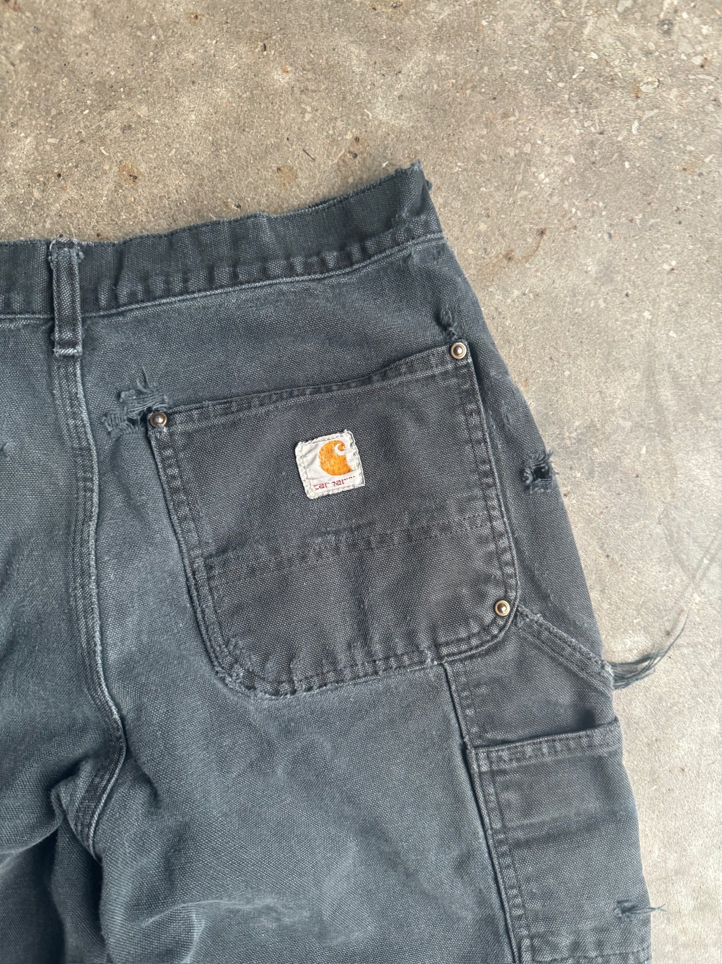 Vintage Double Knee Distressed Charcoal Carhartt Pants - 30