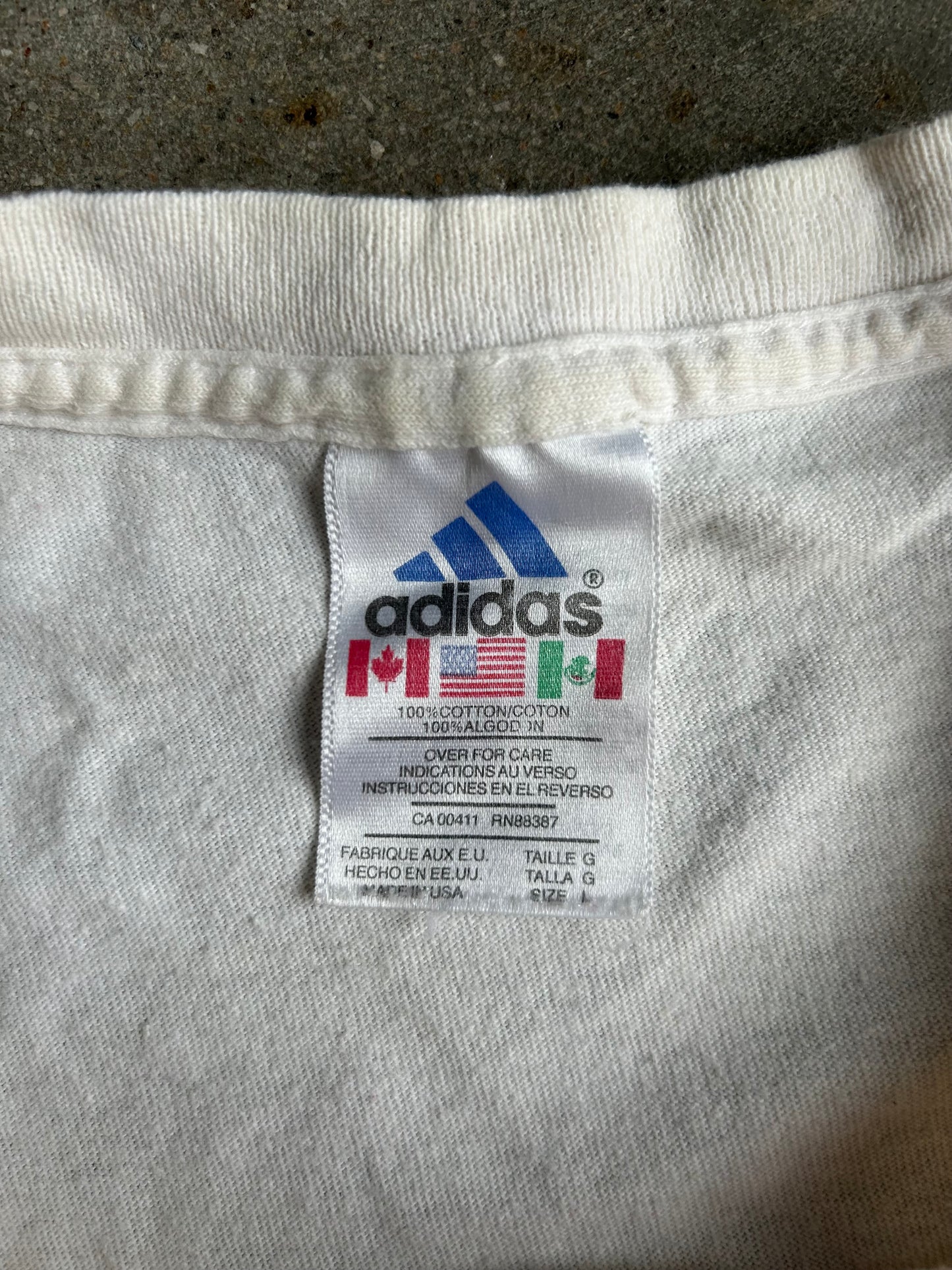 Vintage White Adidas Shirt - XL