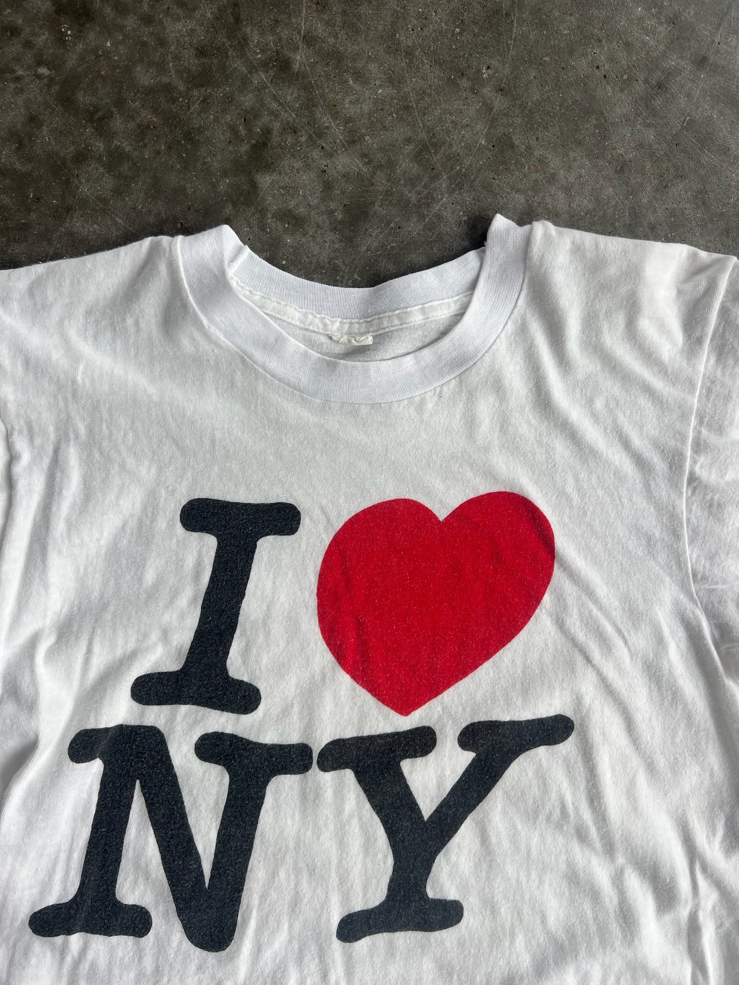 Vintage White I Heart New York Shirt - S