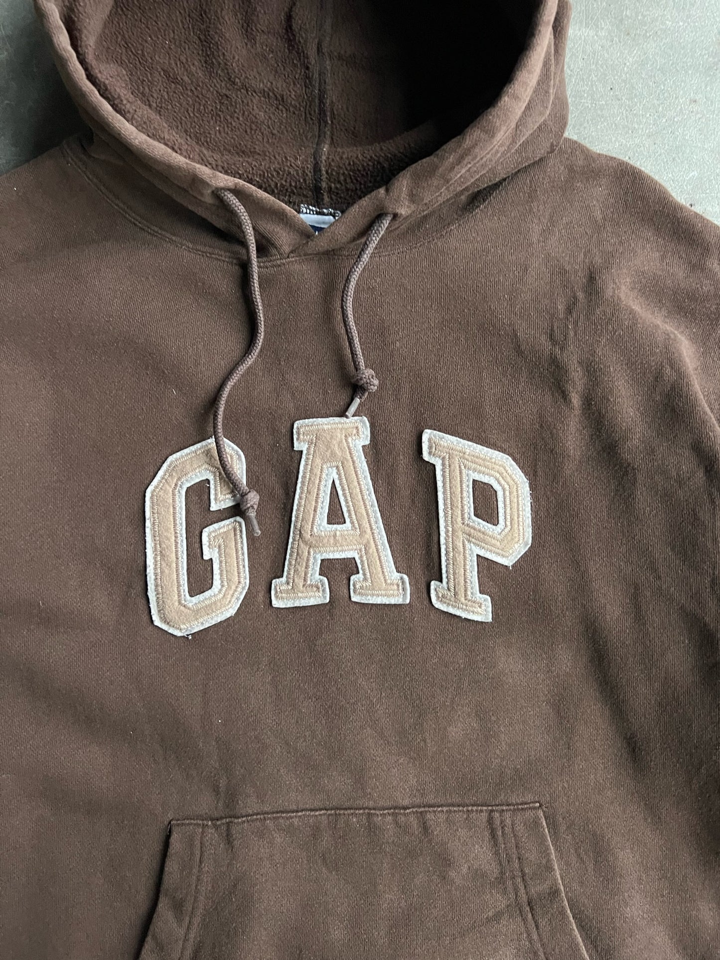 Vintage Brown Gap Hoodie - M