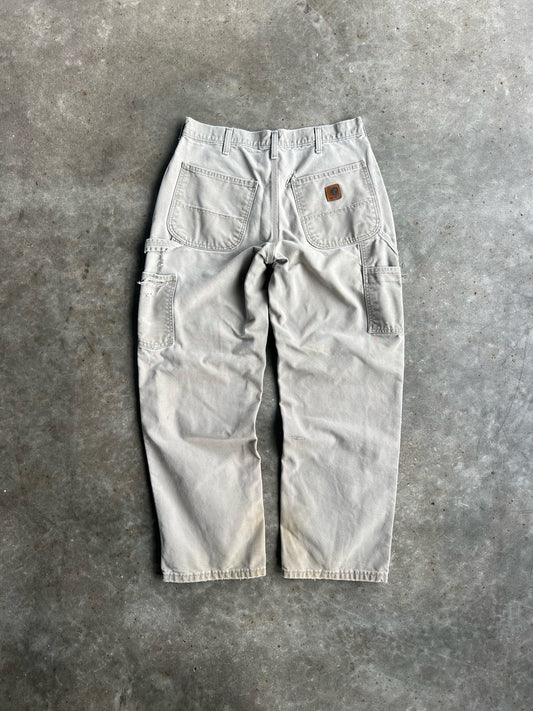 Vintage Cream Carhartt Carpenter Pants - 32