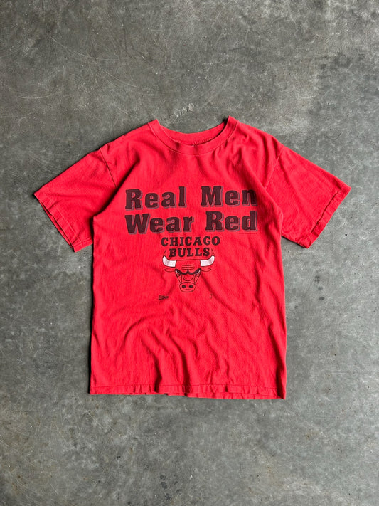 Vintage Single Stitch Real Men Wear Red Bulls Shirt - M