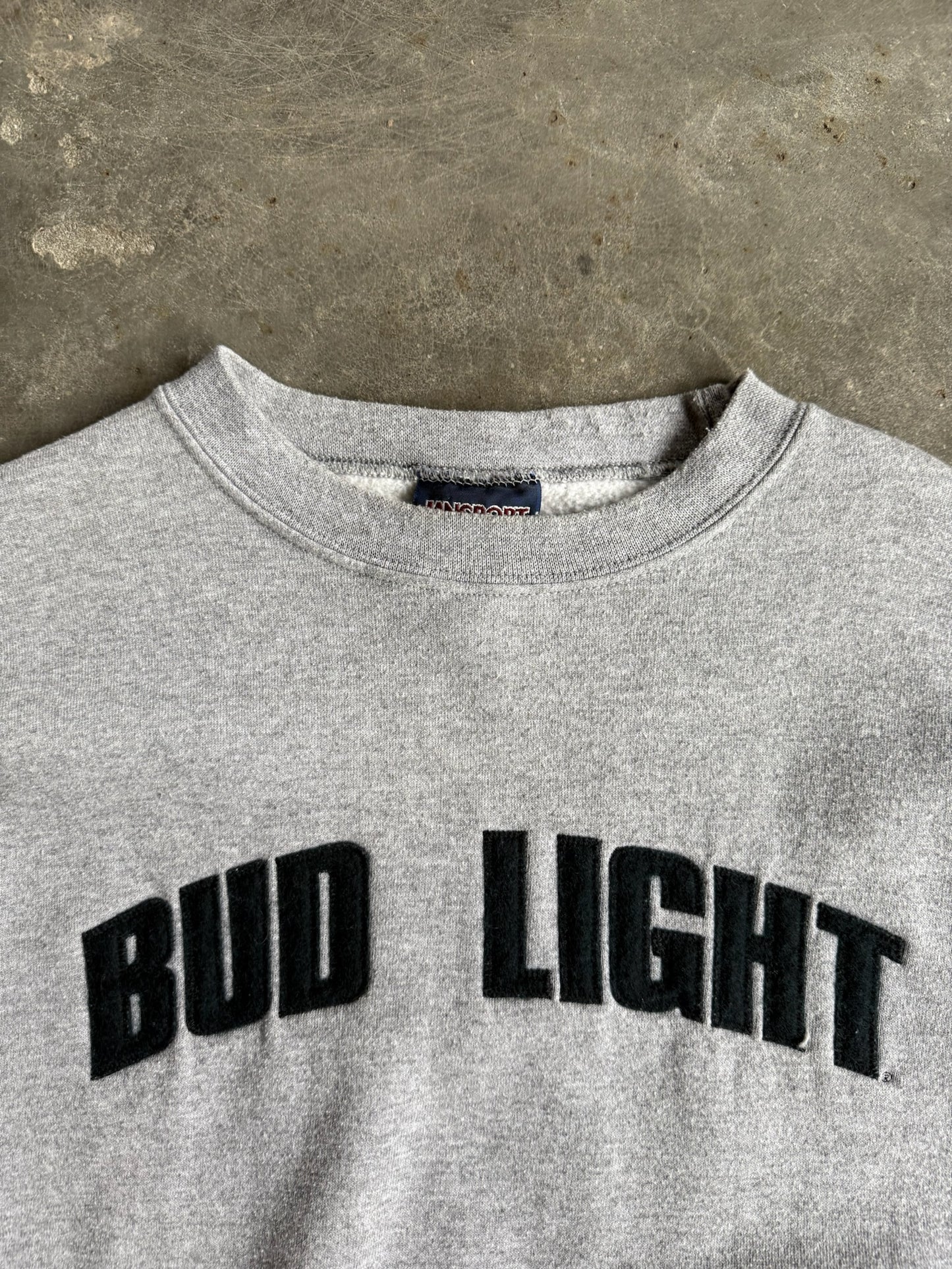 Vintage Grey Jansport Bud Light Crew - XL