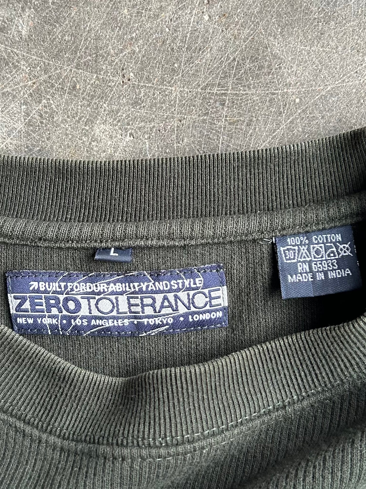 Vintage Zero Tolerance Cropped Sweater - L