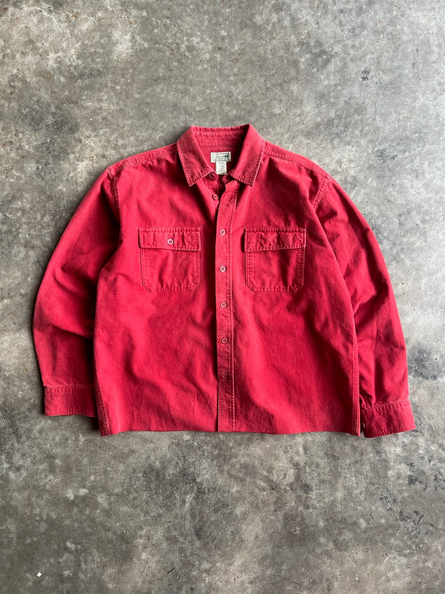 Vintage Red LL. Bean Button Up - L